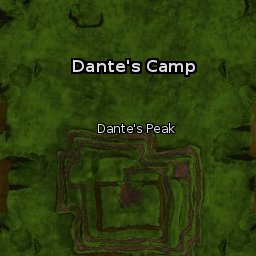 Dante's peak map